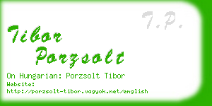 tibor porzsolt business card